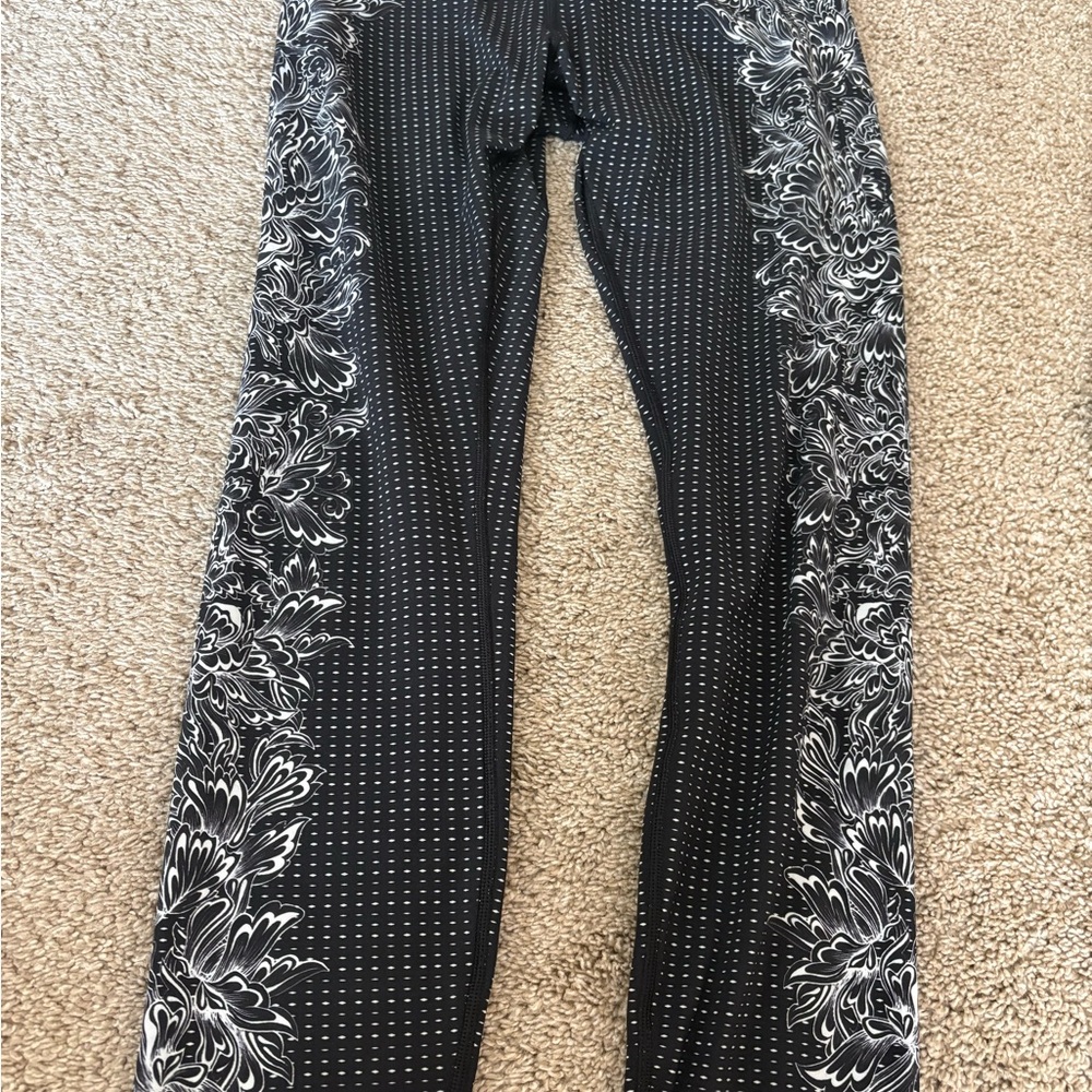 lululemon athletica Black and White Patterned Leggings